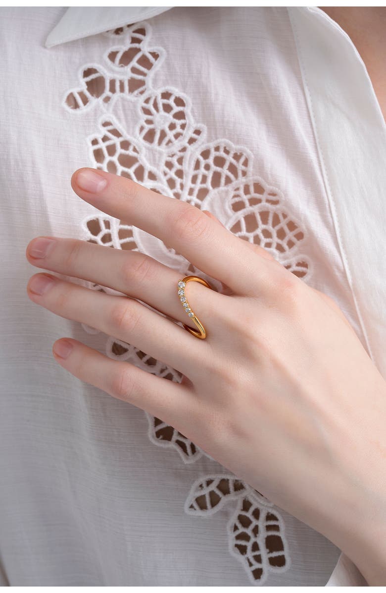 Zynnia Collective Curve Pave Ring, Alternate, color, Gold