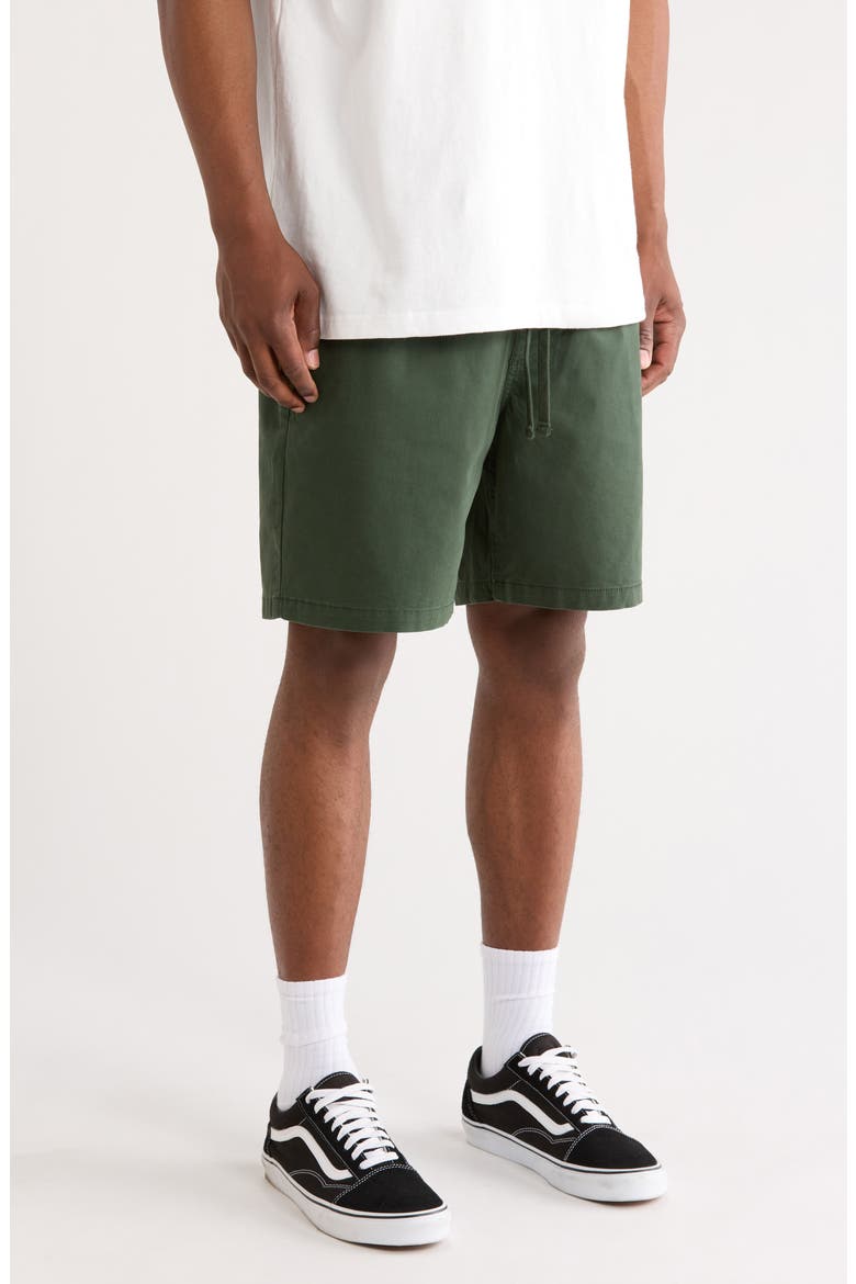 Range Relaxed Stretch Cotton Shorts, Alternate, color, OIL GREEN