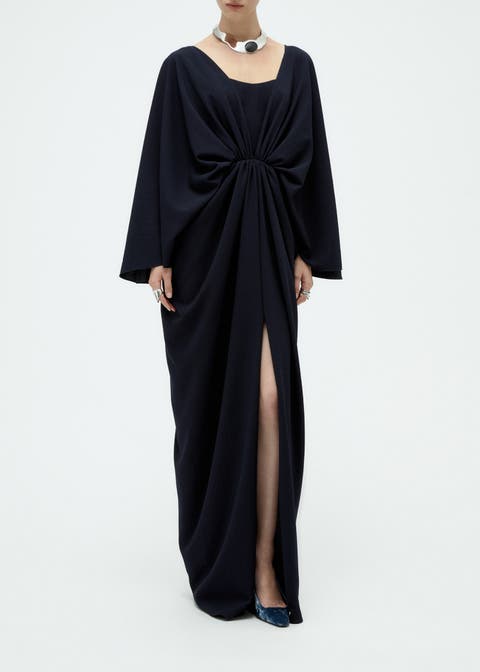Batwing Textured Gown