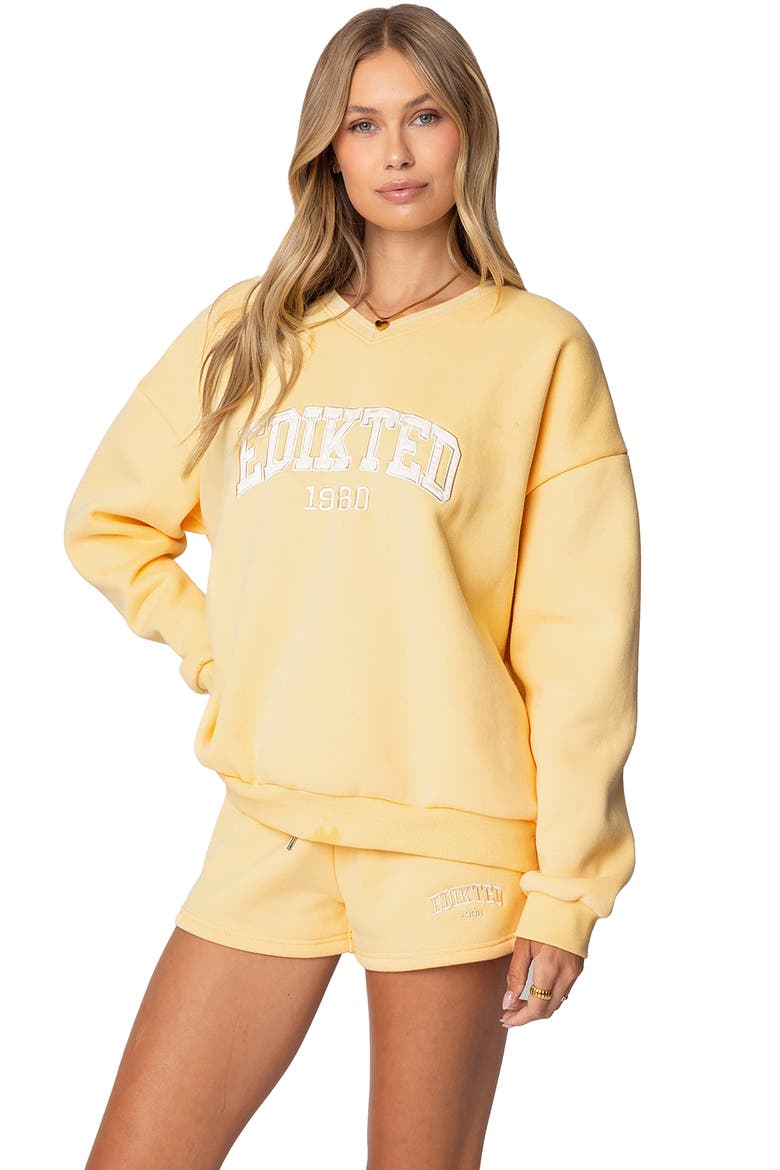 Logo Crewneck Sweatshirt, Alternate, color, YELLOW