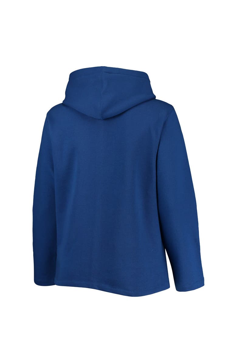 SOFT AS A GRAPE Women's Soft as a Grape Royal New York Mets Plus Size Side Split Pullover Hoodie, Alternate, color, Royal