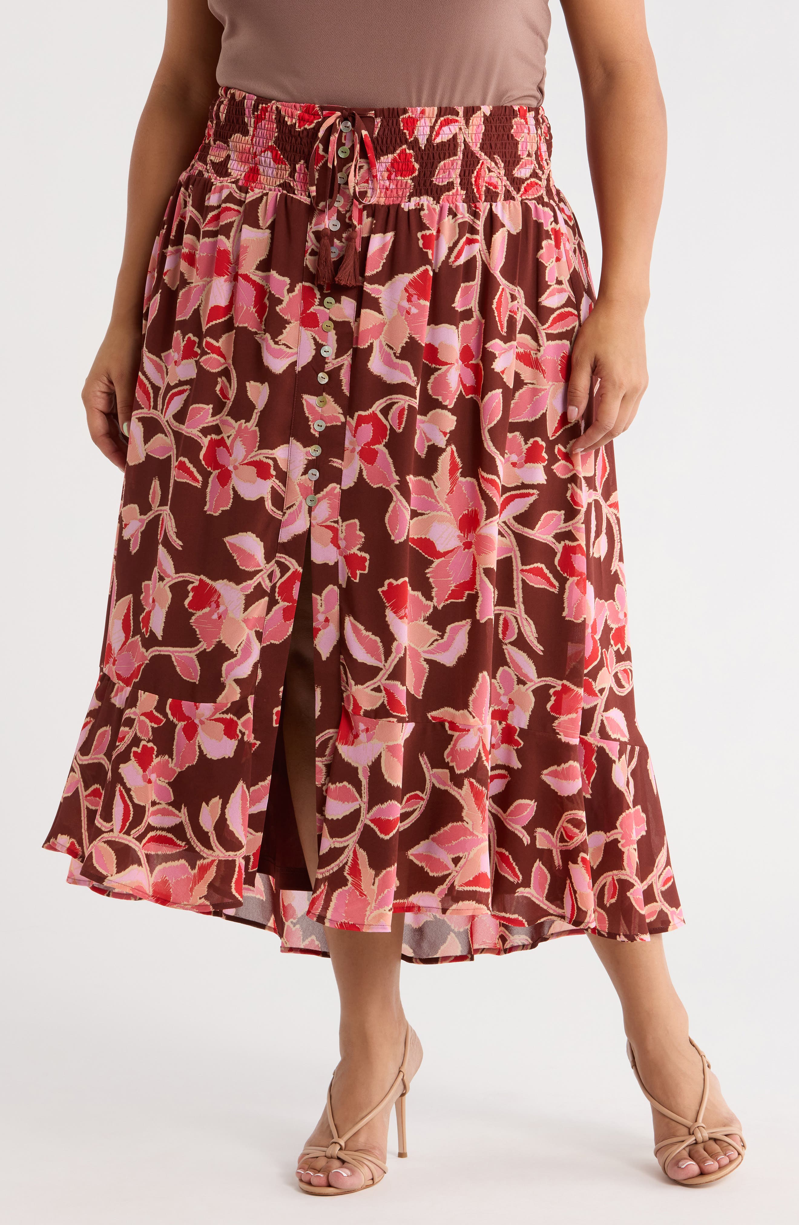 DR2 by Daniel Rainn Smocked Waist Skirt