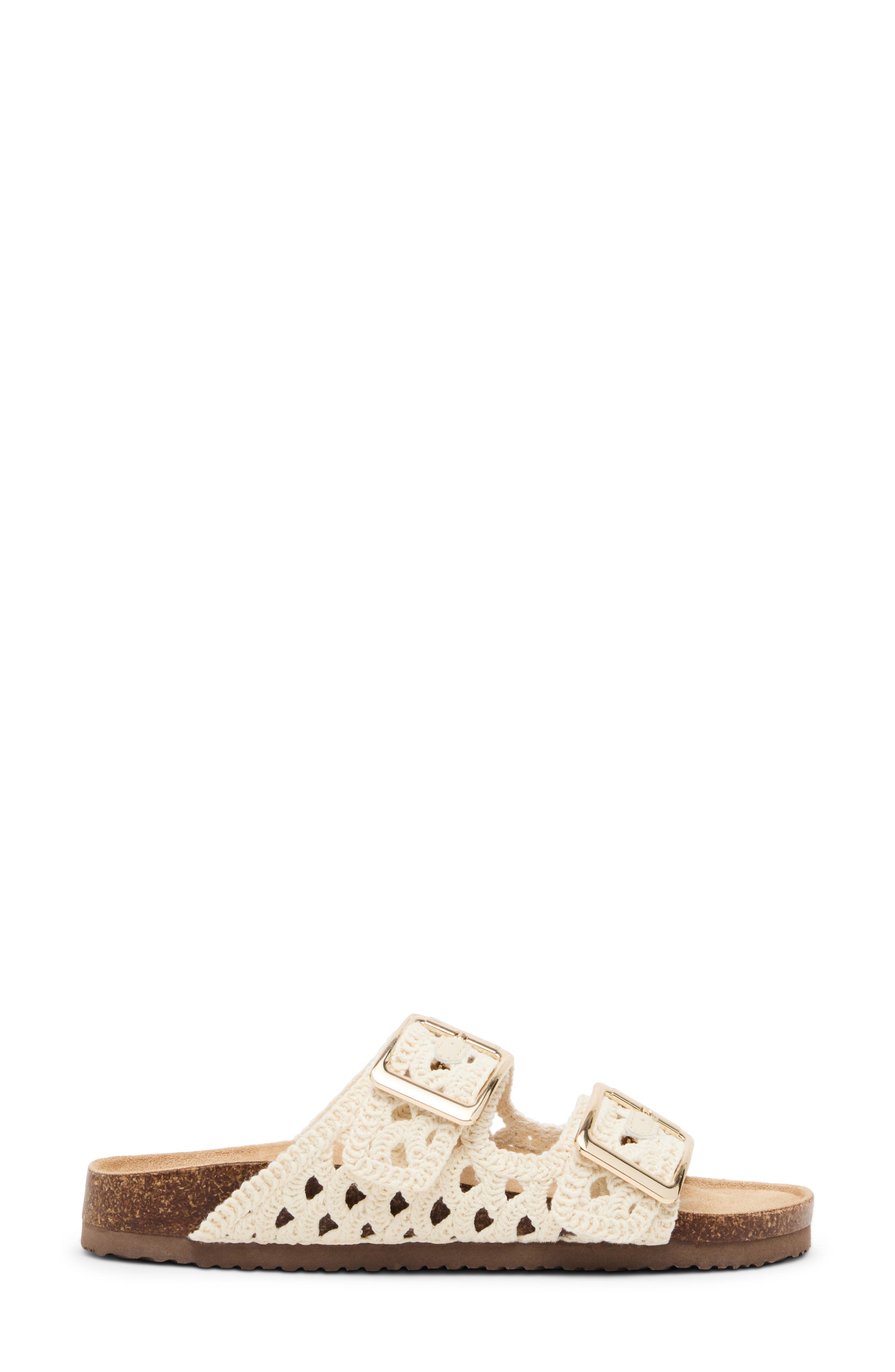 Madden Girl <p>Bodie Crochet Slide Sandal (Women) </p>, Alternate, color, Light Natural