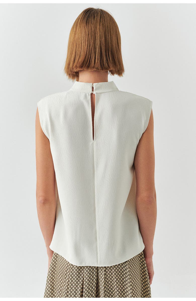 Exquise Ashlyn Cream Sleeveless Cowl Neck Blouse, Alternate, color, Cream