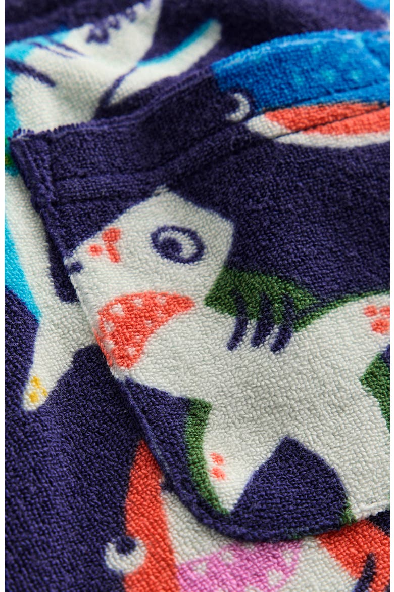 Kids' Shark Terry Cloth Drawstring Shorts, Alternate, color, NAVY SHARKS