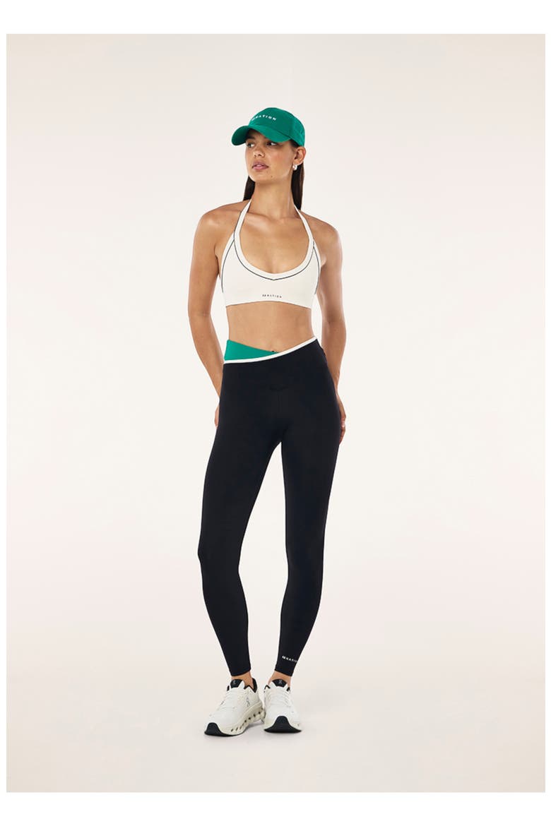 Status Full Length Leggings, Alternate, color, BLACK / COLLEGE GREEN