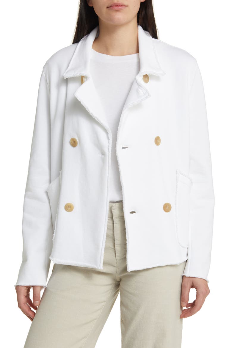Mini Belfast Crop Knit Peacoat, Alternate, color, WHITE