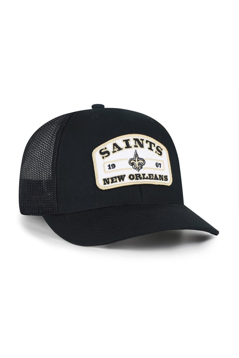 Men's '47 Black New Orleans Saints  Roadway Adjustable Trucker Hat, Alternate, color, Black