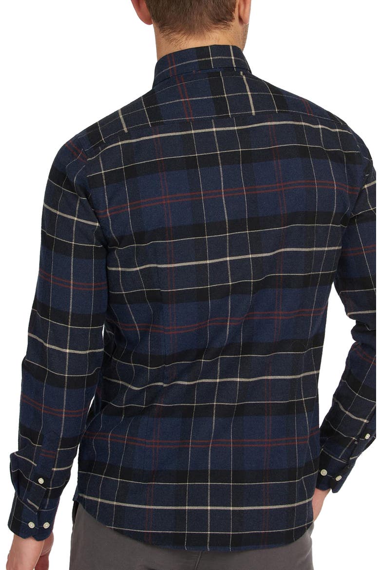 Lutsleigh Plaid Button-Up Shirt, Alternate, color, NAVY MARL