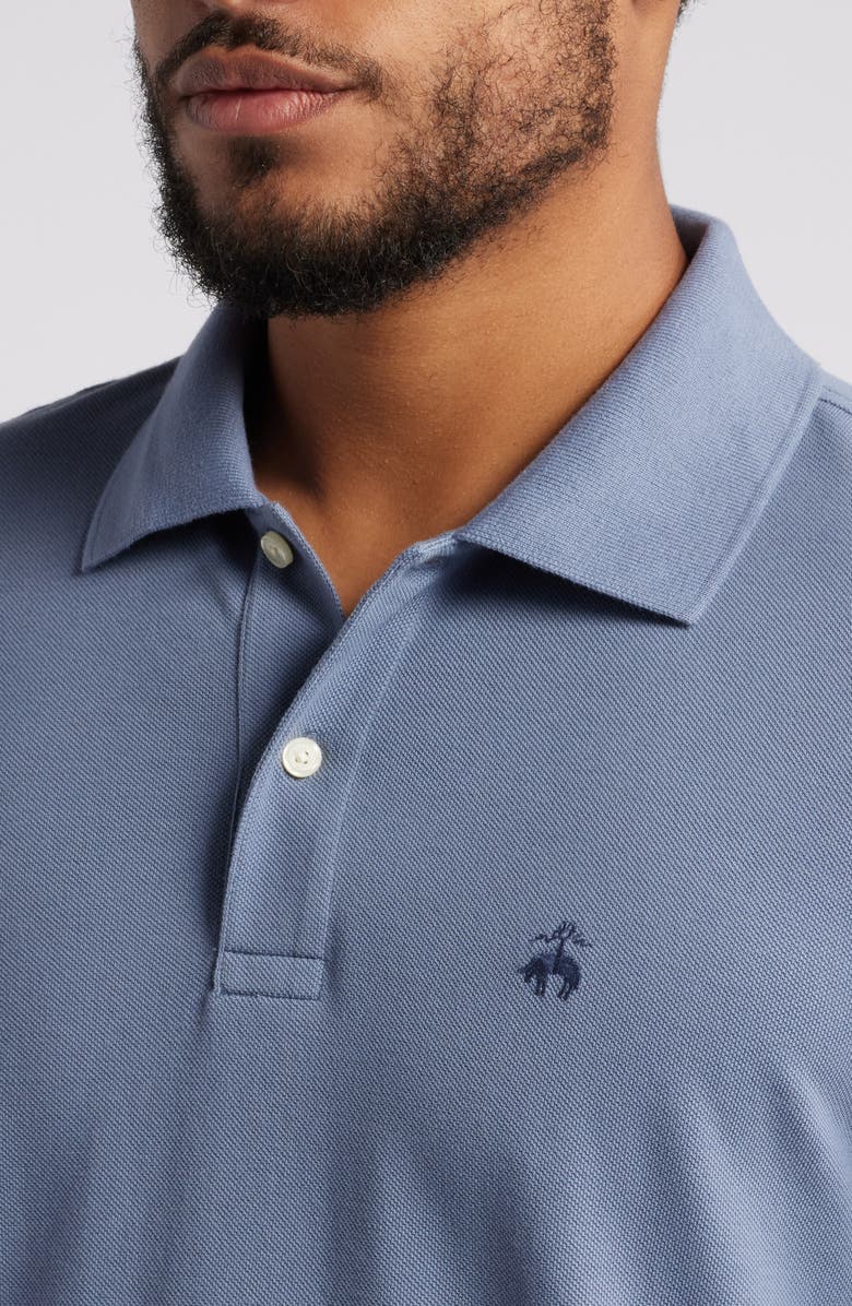 Brooks Brothers Slim Fit Supima<sup>®</sup> Cotton Piqué Polo, Alternate, color, Pantone Flint Stone