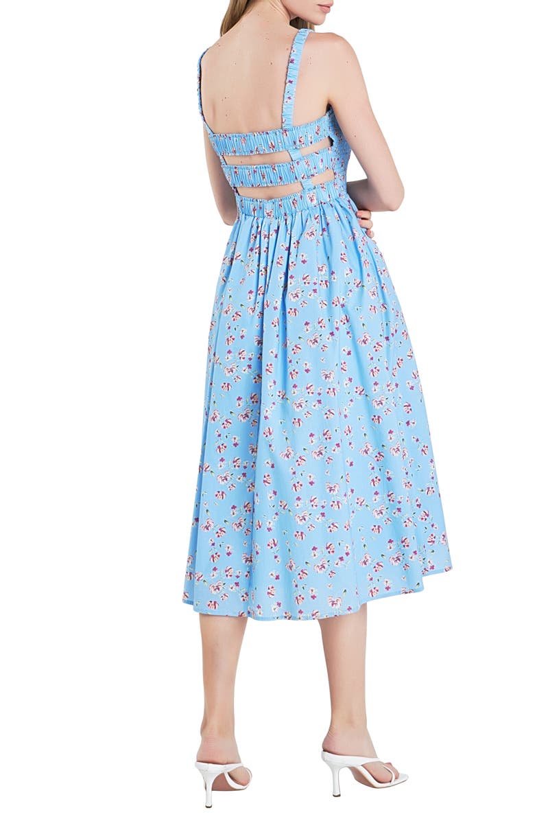 English Factory Smocked Floral Sundress, Alternate, color, 