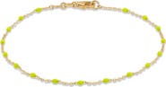 Frankie & Zoe 2.5mm Green Enamel Station Bracelet
