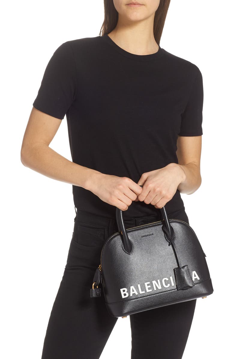 Balenciaga Small Ville Leather Satchel, Alternate, color,