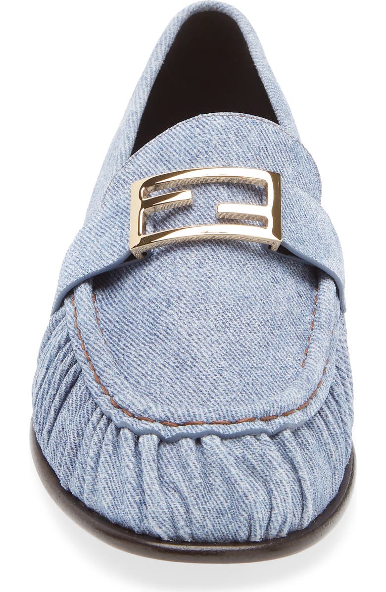 Fendi Baguette Loafer, Alternate, color, Blue
