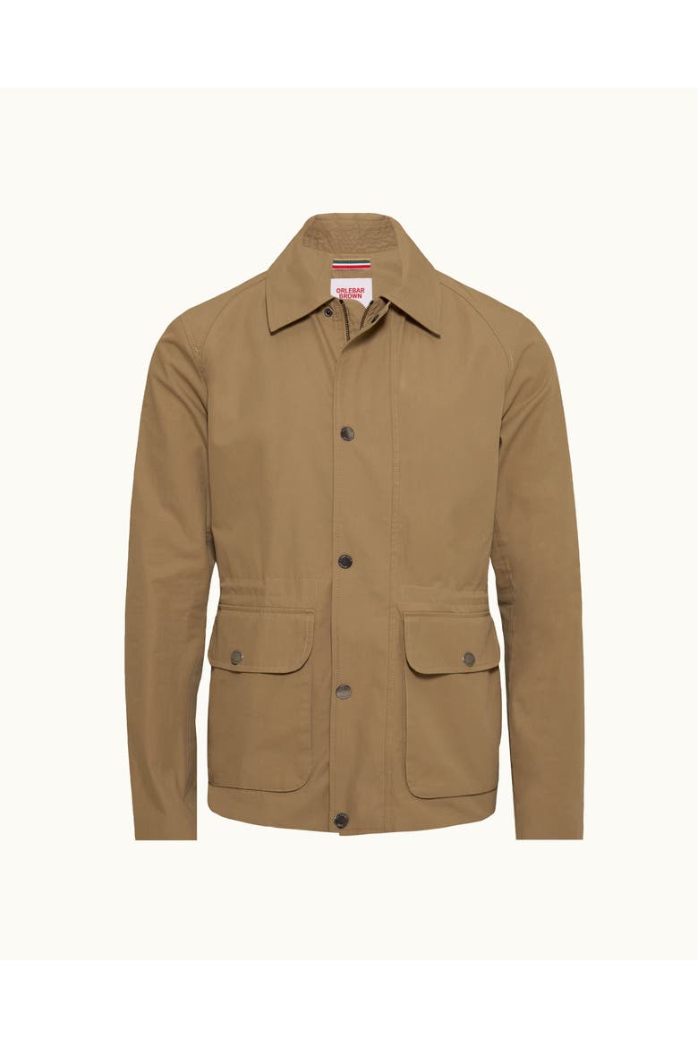 Dwight Tailored Field Jacket In Water-Repellent Organic Cotton, Alternate, color, DIJON