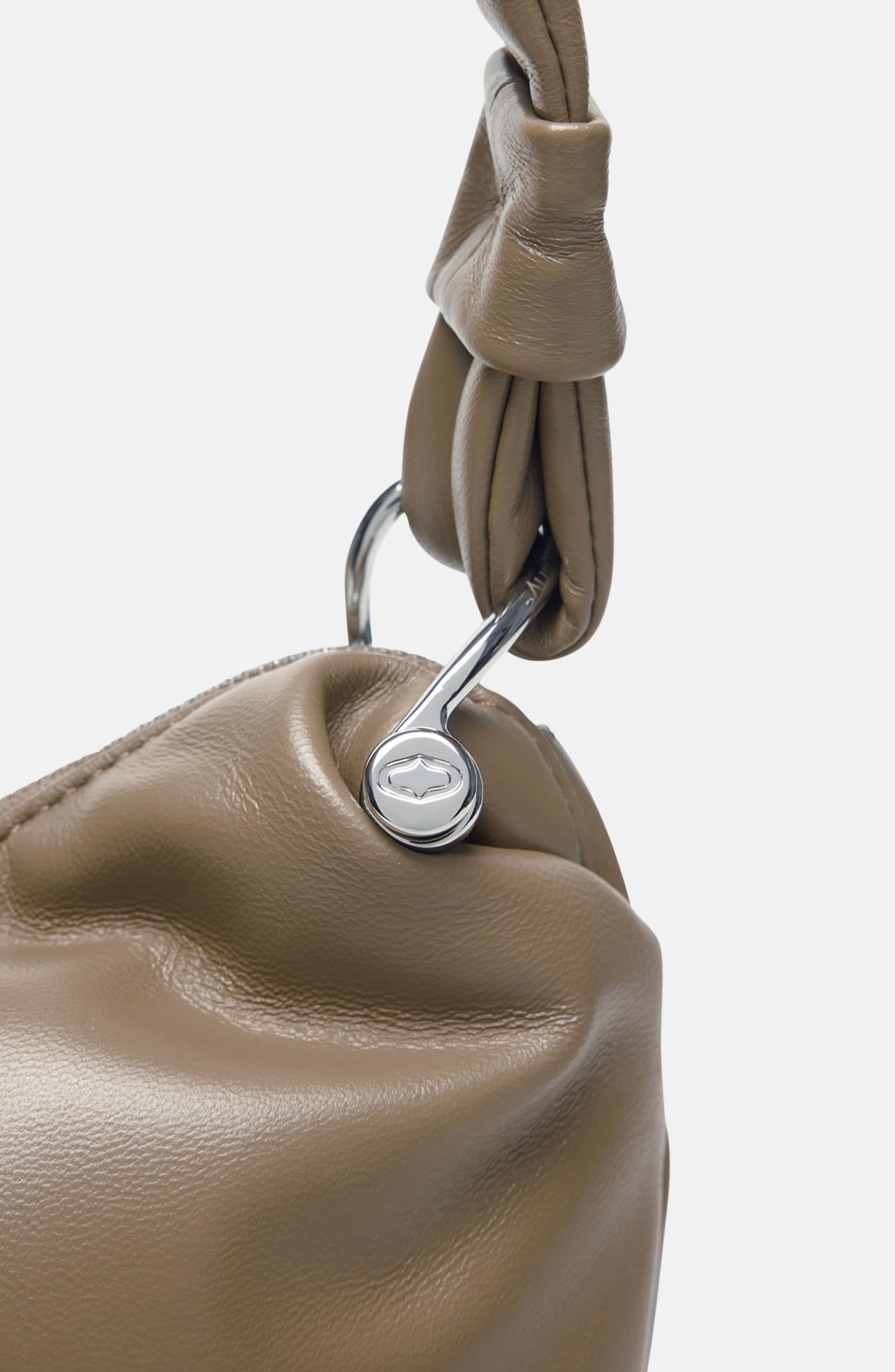 Becca Leather Shoulder Bag, Alternate, color, LIGHT KHAKI