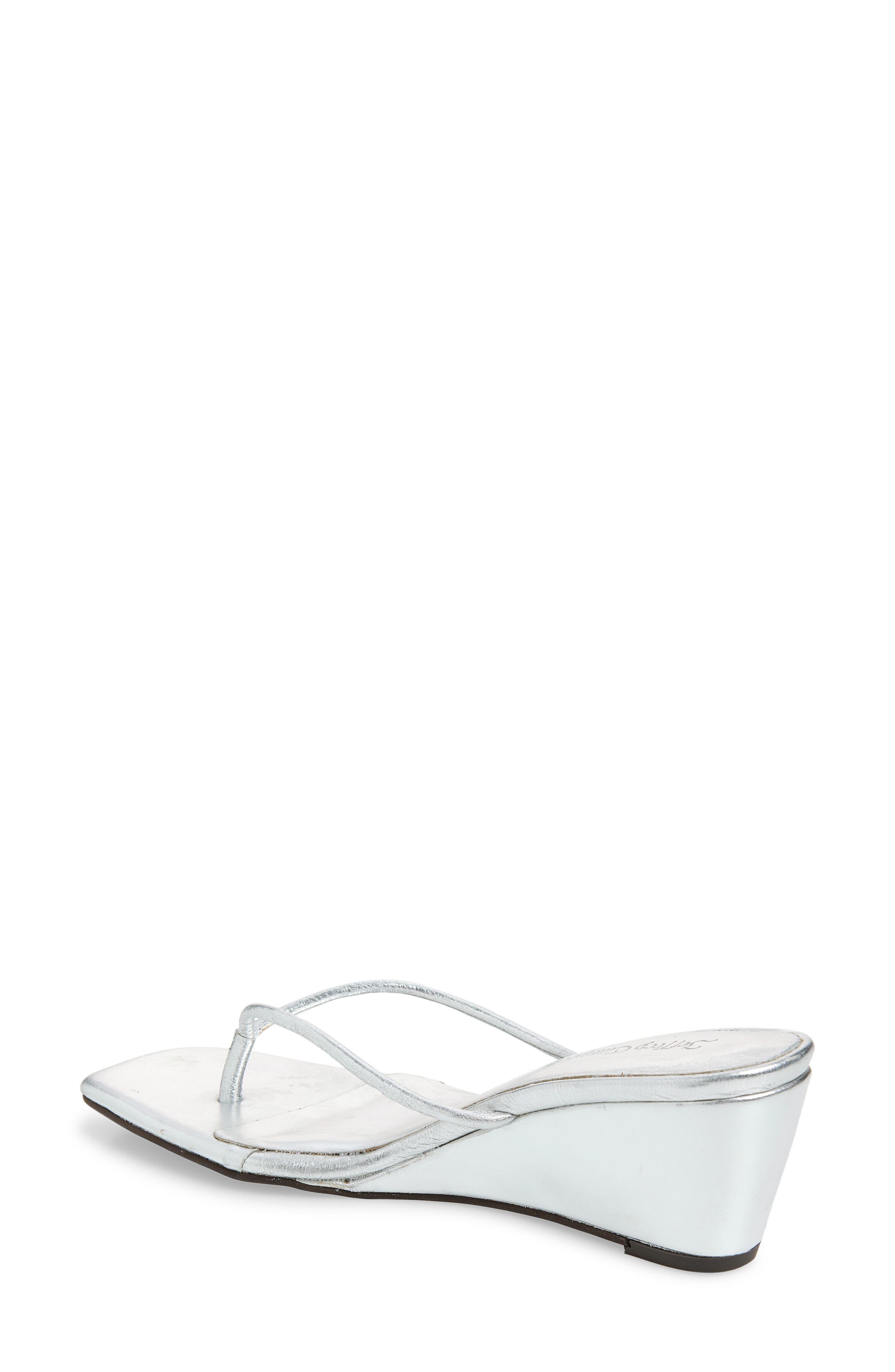 Jeffrey Campbell Simplicity Wedge Flip Flop, Alternate, color, Silver