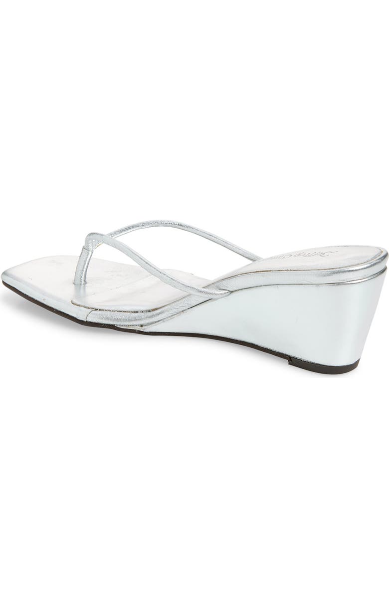 Jeffrey Campbell Simplicity Wedge Flip Flop, Alternate, color, Silver