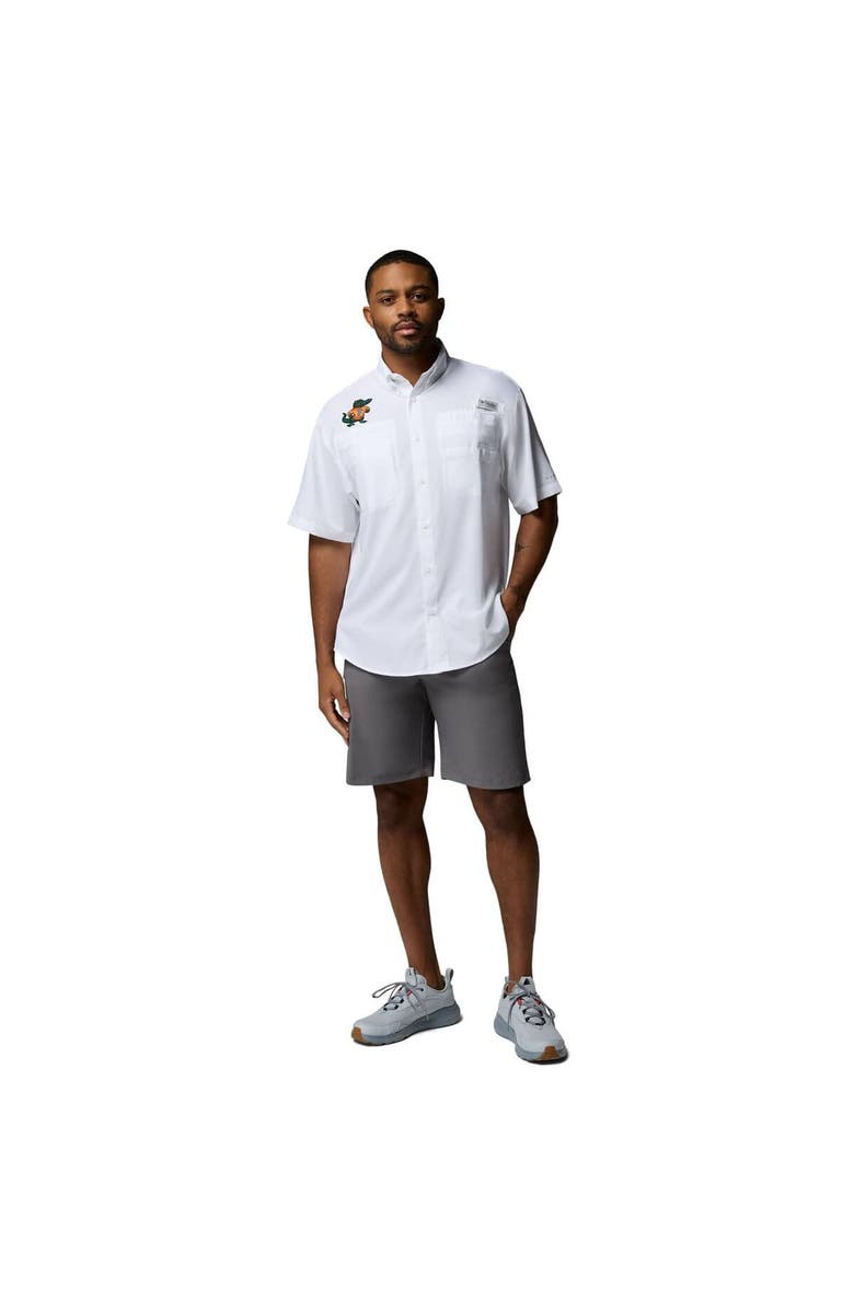 Columbia Men's Columbia White Florida Gators Tamiami Omni-Shade Button-Down Shirt, Alternate, color, White
