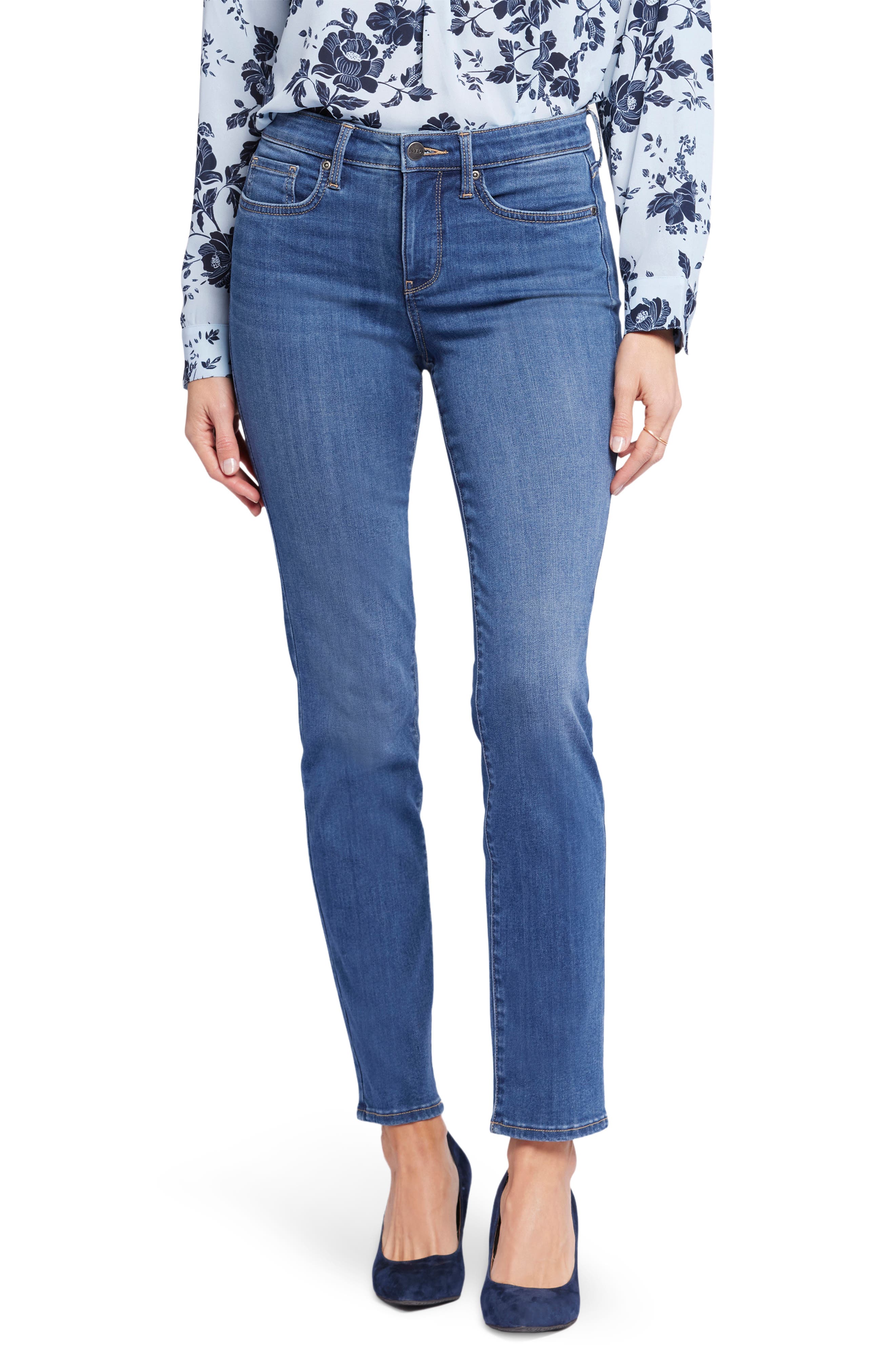 NYDJ Sheri Slim Straight Leg Jeans