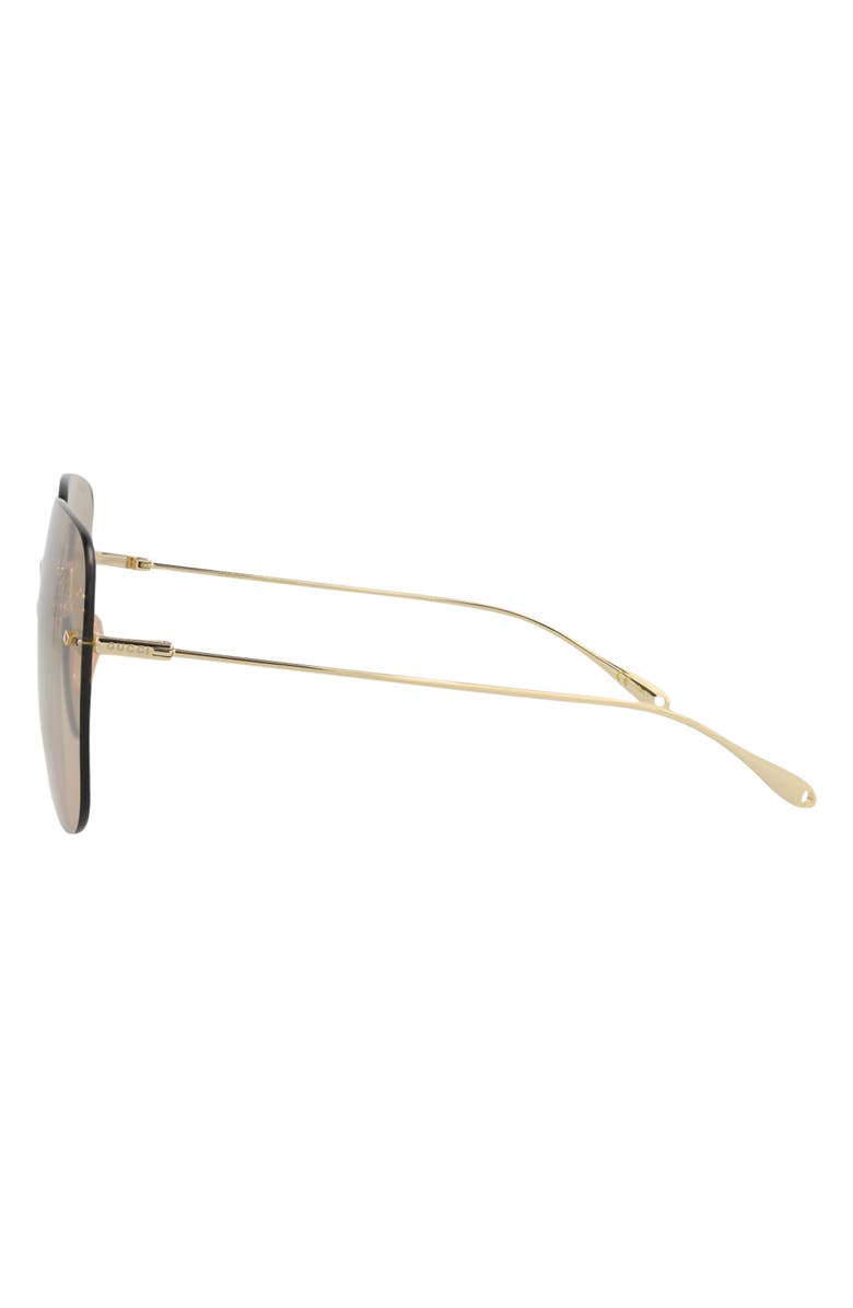 Gucci 65mm Novelty Square Sunglasses, Alternate, color, Gold Gold Brown