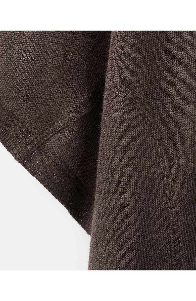 MANGO Linen T-Shirt, Alternate, color, Brown