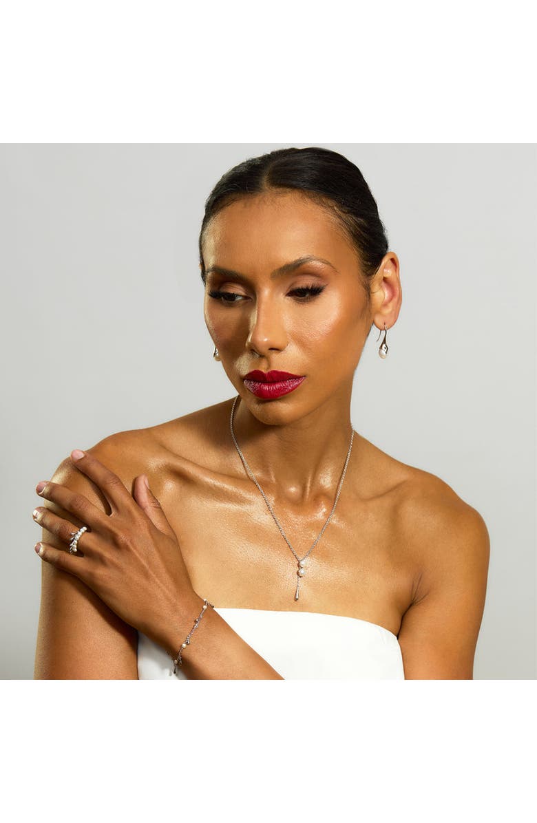 Lucy Quartermaine Royal Pearl Drop Pendant, Alternate, color, Sterling Silver