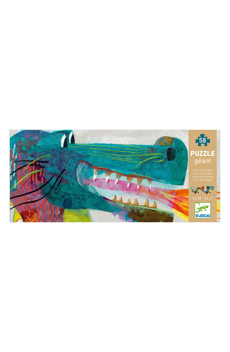 Djeco Leon The Dragon 58-Piece Giant Puzzle, Main, color, Multi