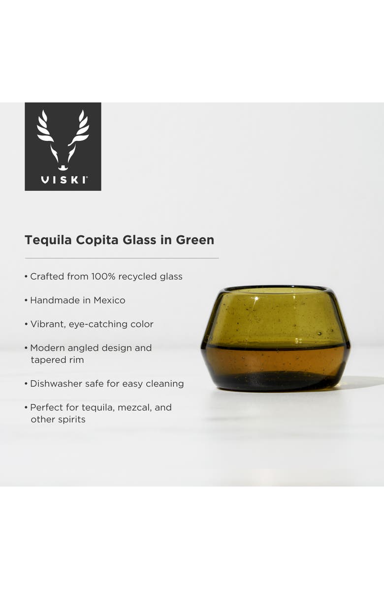 Viski Tequila Copita Glass, Alternate, color, Green