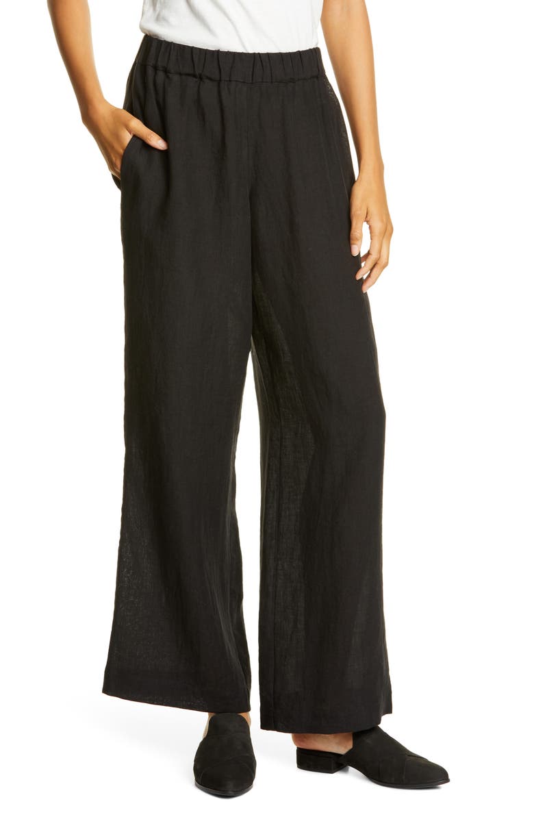 Jenni Kayne Elastic Waist Linen Pants, Main, color, 