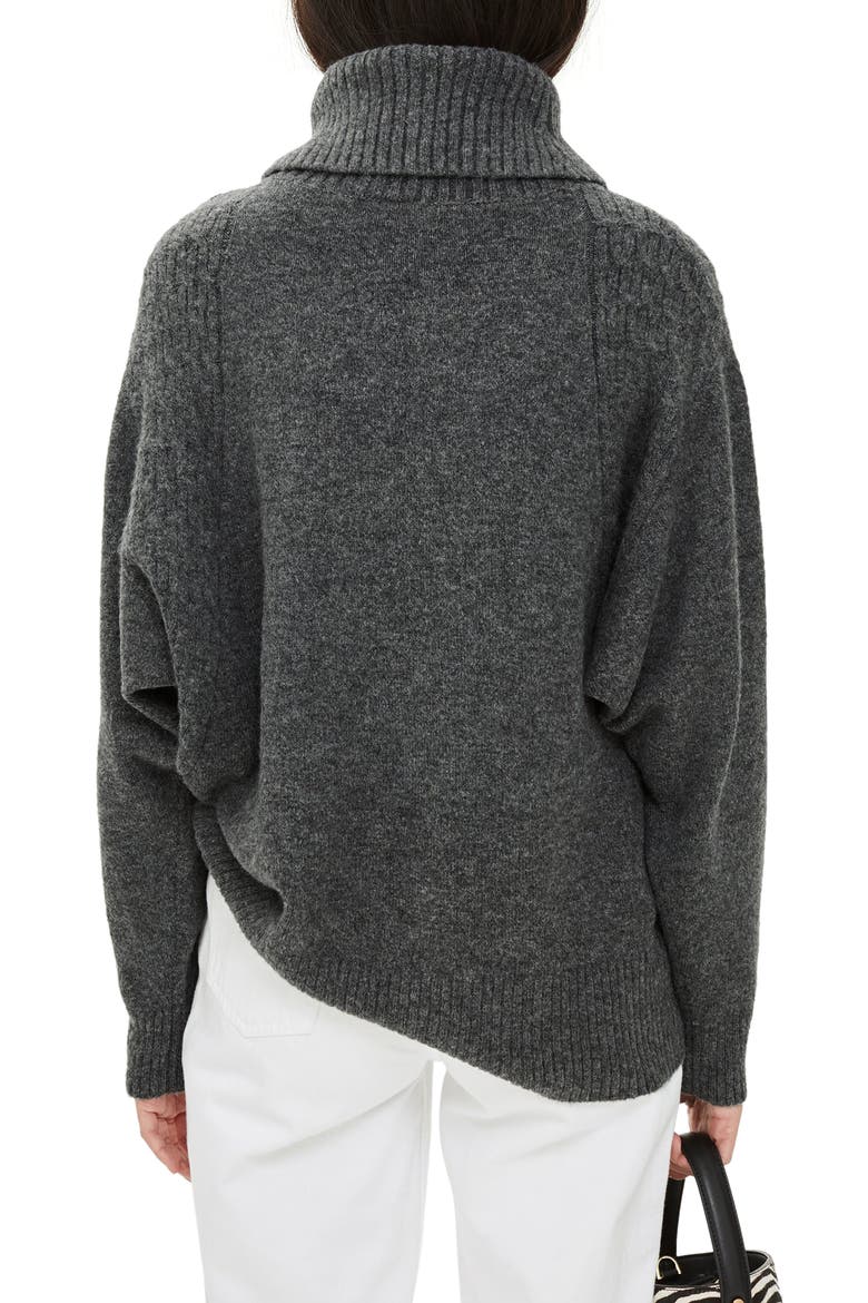 Turtleneck Sweater, Alternate, color, CHARCOAL