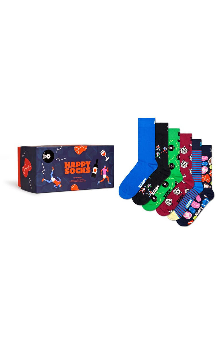 Happy Socks Assorted 7-Pack Socks Gift Box, Main, color, 