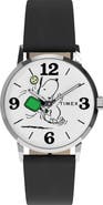 Timex® Peanuts® x Timex Marlin® Pickleball 38mm Leather Strap Watch