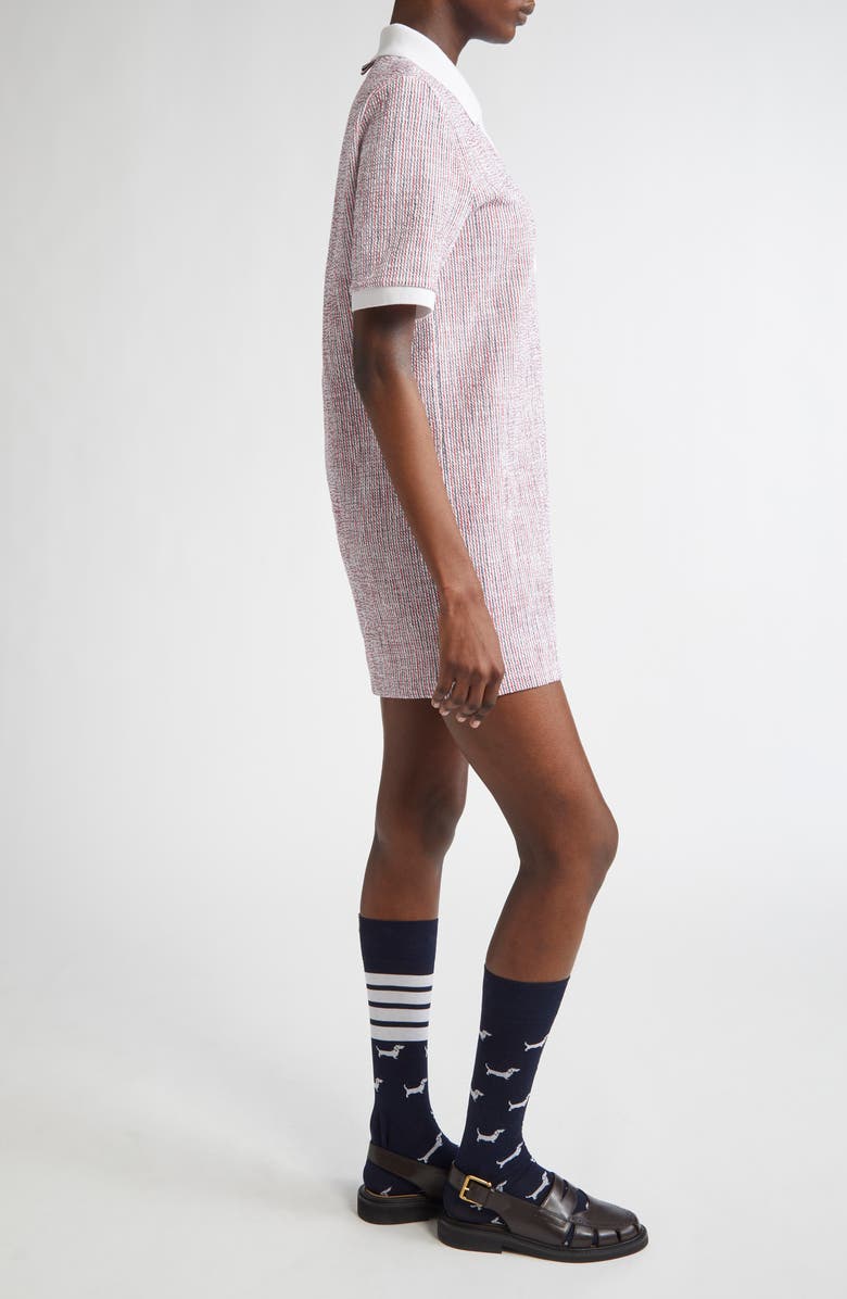Thom Browne RWB Tweed Polo Dress, Alternate, color,