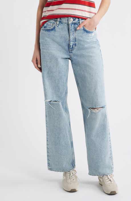 rag & bone Shea Ripped High Waist Relaxed Straight Leg Jeans