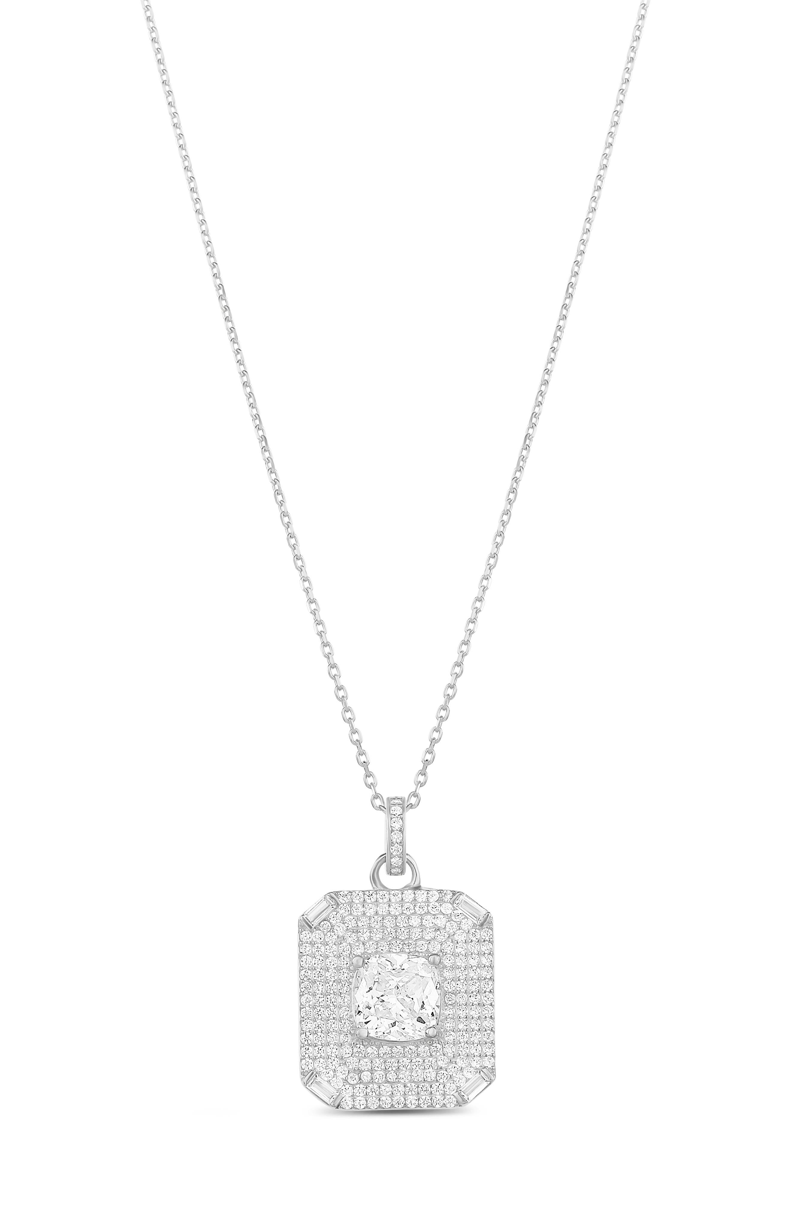 SHYMI Cubic Zirconia Medallion Pendant Necklace | Nordstrom