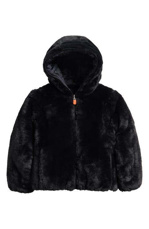 Kids' Chloe Faux Fur Reversible Hooded Puffer Jacket (Little Kid & Big Kid)