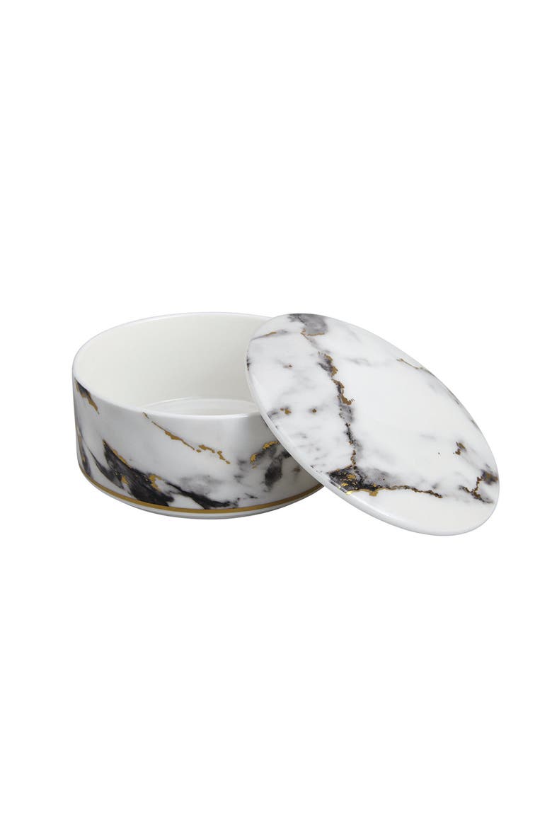 Marble Venice Fog Jewelry Box, Main, color, White
