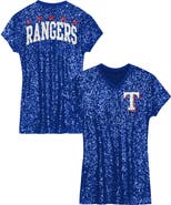 Outerstuff Girls Youth Royal Texas Rangers Sequin V-Neck Dress