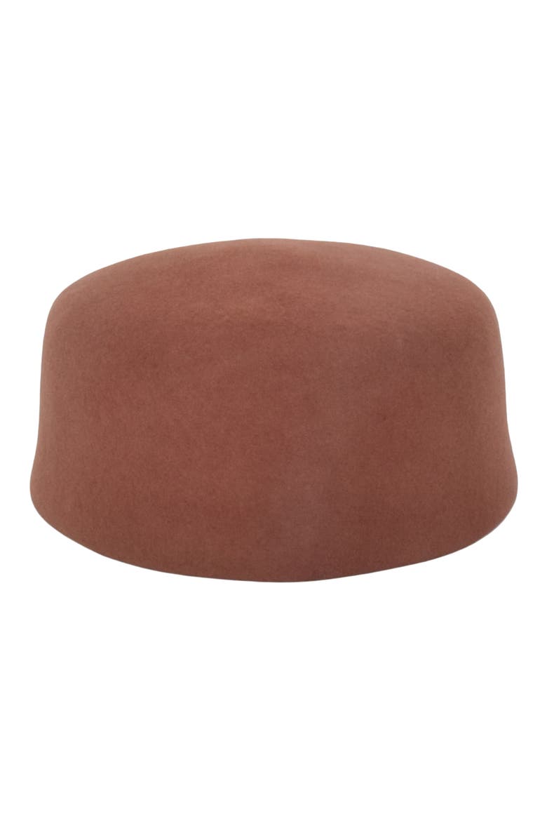 Lauren Wool Felt Pillbox Hat, Alternate, color, CLAY