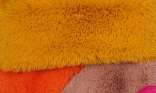 Kurt Geiger Faux Fur Rainbow Pull Through Scarf