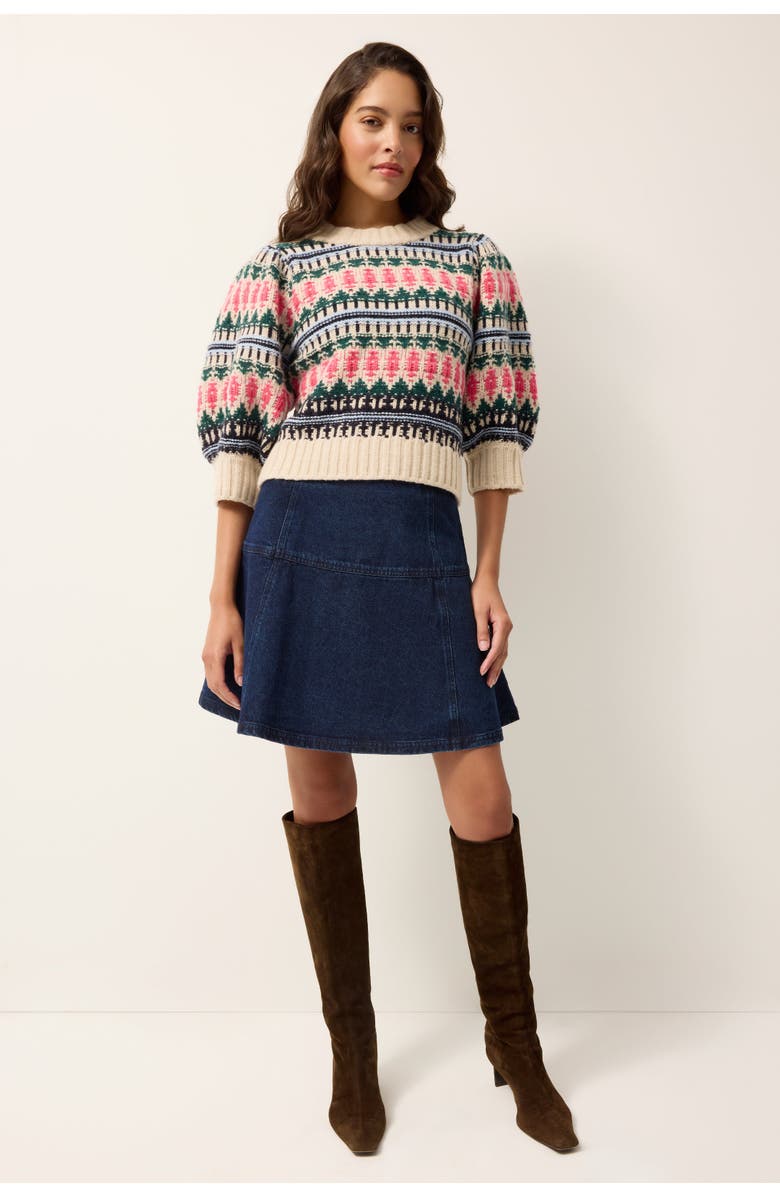 Marie Oliver Gail Sweater, Alternate, color, Forest