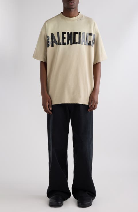 Tシャツ・カットソー *BALENCIAGA* Medium Fit Logo Short Sleeve T-Shirt Fade Purpl Tape Type T-shirt Medium Fit in Rasberry | Balenciaga US