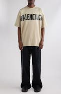 Balenciaga Medium Fit Tape Type Logo Graphic T-Shirt