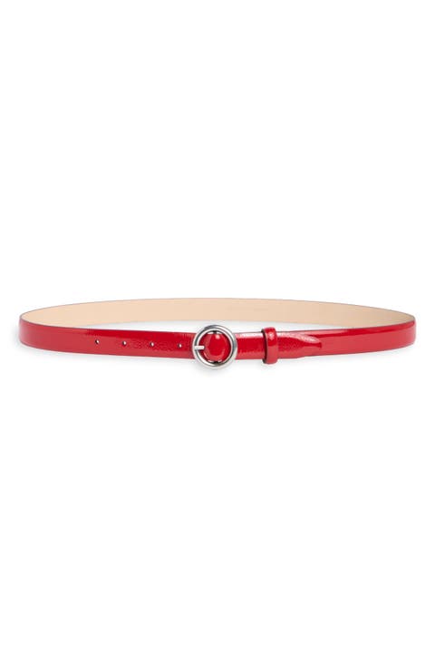 Mia Patent Skinny Leather Belt
