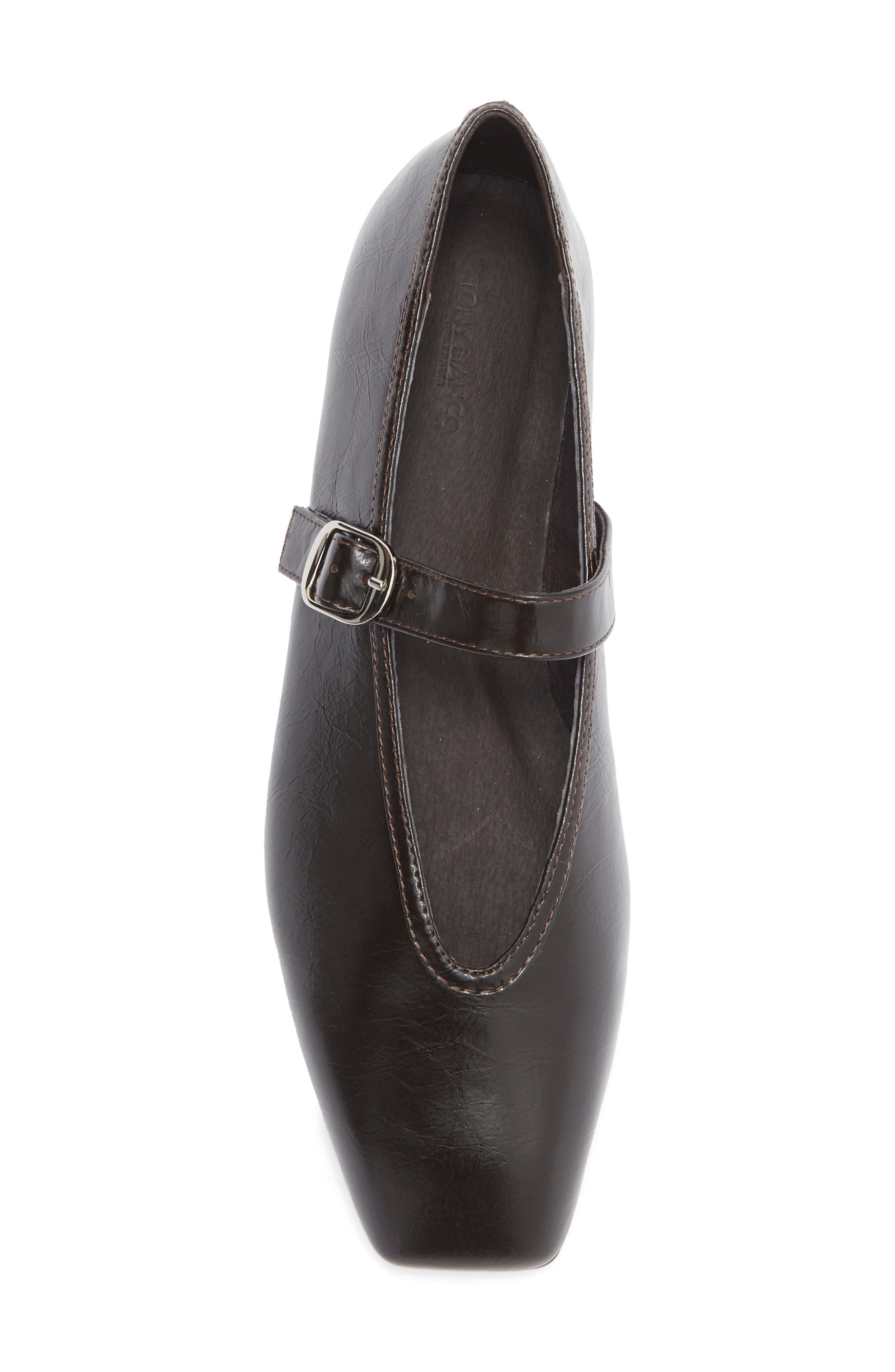 Tony Bianco Bobbi Mary Jane Flat, Alternate, color, Choc Crinkle