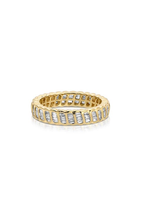 Zoe 18k Gold Baguette Diamond Ring