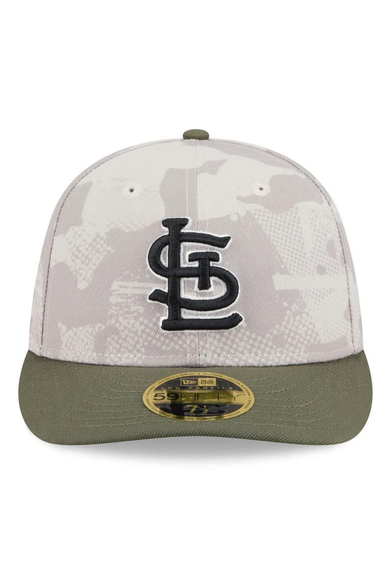 Men's New Era Light Beige/Olive St. Louis Cardinals 2025 Armed Forces Day Low Profile 59FIFTY Fitted Hat, Alternate, color, Light Beige