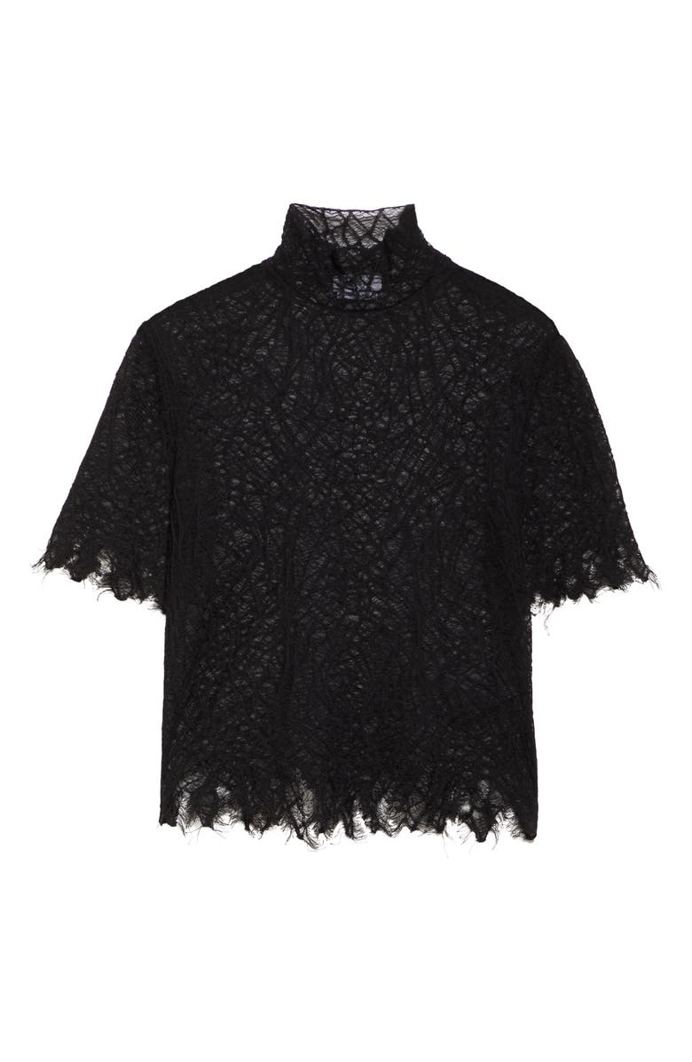 McQueen Cobweb Lace Top, Alternate, color, Black