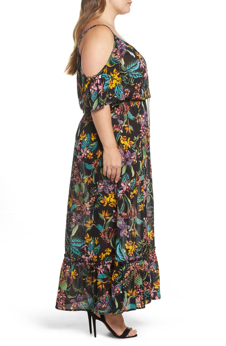 DOROTHY PERKINS Off the Shoulder Maxi Dress, Alternate, color, 